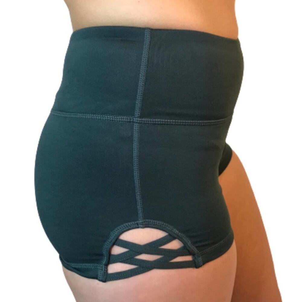 Sexy Green Criss-Cross Shorts